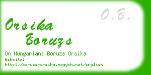 orsika boruzs business card